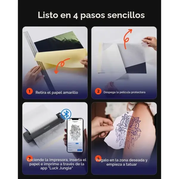 MUNBYN ITP06 - Impresora de plantillas de tatuaje 300 dpi Bluetooth — 5 MUNBYN ITP06 - Impresora de plantillas de tatuaje 300 dpi Bluetooth — 5