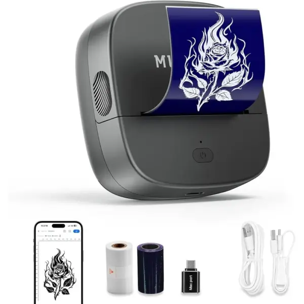 MUNBYN ITP07 - Tragbarer 2-Zoll Stencil Drucker mit Bluetooth — 1 MUNBYN ITP07 - Tragbarer 2-Zoll Stencil Drucker mit Bluetooth — 1