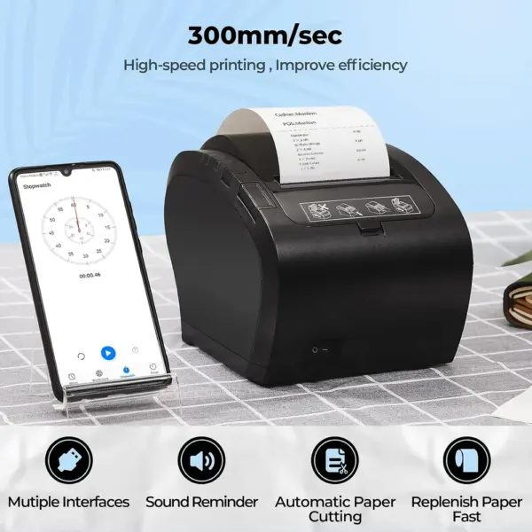 MUNBYN P047P WLAN - Bondrucker 80 mm mit WLAN, USB und LAN — 2 MUNBYN P047P WLAN - Bondrucker 80 mm mit WLAN, USB und LAN — 2