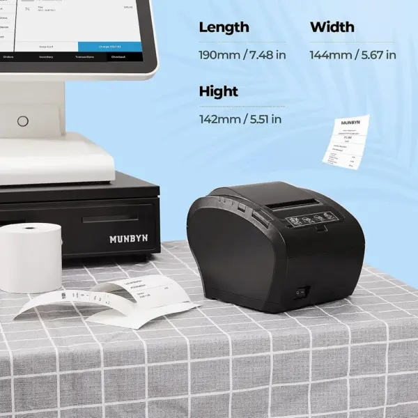 MUNBYN P047P WLAN - Bondrucker 80 mm mit WLAN, USB und LAN — 4 MUNBYN P047P WLAN - Bondrucker 80 mm mit WLAN, USB und LAN — 4