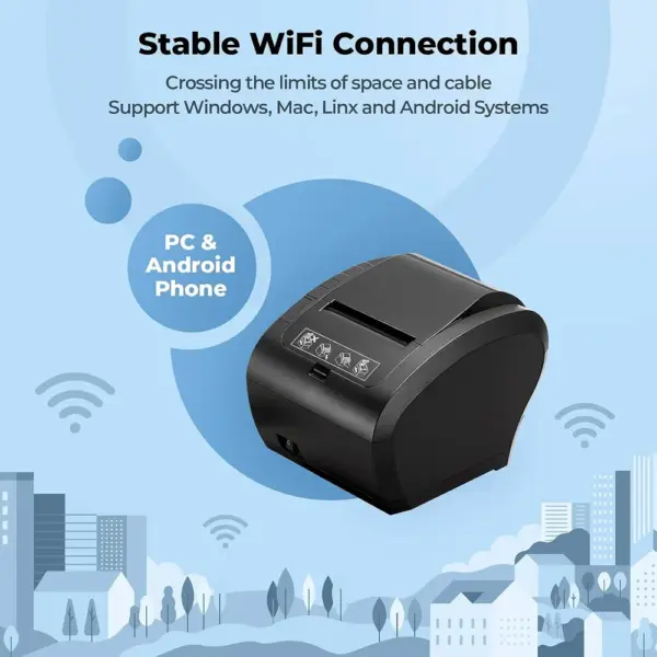 MUNBYN P047 Wi-Fi - Impresora de tickets térmica de 80 mm — 2 MUNBYN P047 Wi-Fi - Impresora de tickets térmica de 80 mm — 2