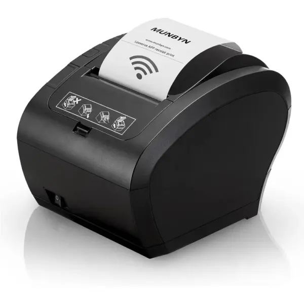 MUNBYN P047 Wi-Fi - Imprimante ticket de caisse 80 mm Wi-Fi, USB et Ethernet — 1 MUNBYN P047 Wi-Fi - Imprimante ticket de caisse 80 mm Wi-Fi, USB et Ethernet — 1