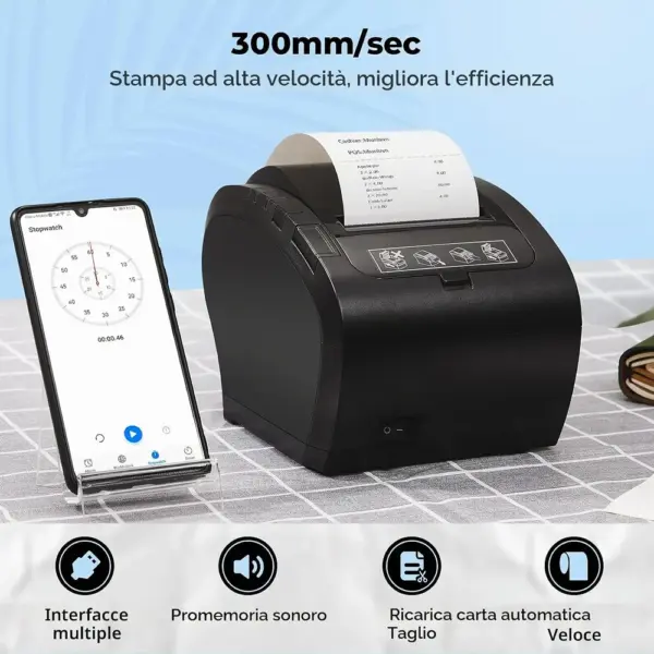 MUNBYN ITPP047-USEW - Stampante scontrini 80 mm Wi-Fi, USB ed Ethernet — 2 MUNBYN ITPP047-USEW - Stampante scontrini 80 mm Wi-Fi, USB ed Ethernet — 2