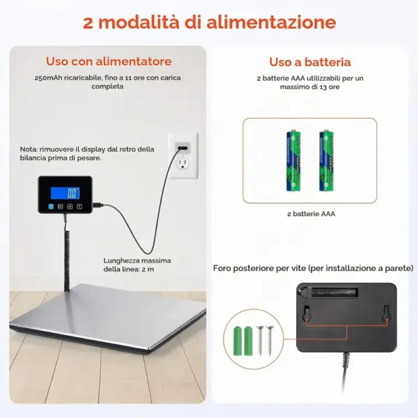 MUNBYN Bilancia 300 kg - Bilancia pesapacchi con display separato — 3 MUNBYN Bilancia 300 kg - Bilancia pesapacchi con display separato — 3