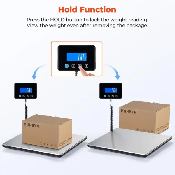 MUNBYN Bilancia 300 kg - Bilancia pesapacchi con display separato — 4 MUNBYN Bilancia 300 kg - Bilancia pesapacchi con display separato — 4