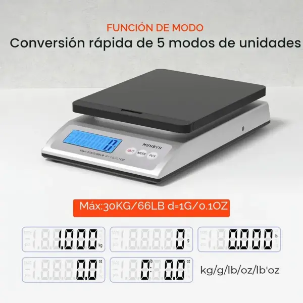 MUNBYN IPS01 - Báscula para paquetes digital de 30 kg — 3 MUNBYN IPS01 - Báscula para paquetes digital de 30 kg — 3