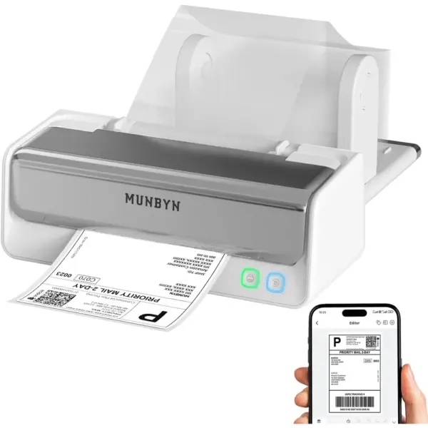 MUNBYN 405B - Bluetooth 4x6 label printer with built-in label holder — 1 MUNBYN 405B - Bluetooth 4x6 label printer with built-in label holder — 1