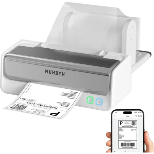 MUNBYN RW405B - Stampante per etichette con porta etichette integrato — 1 MUNBYN RW405B - Stampante per etichette con porta etichette integrato — 1