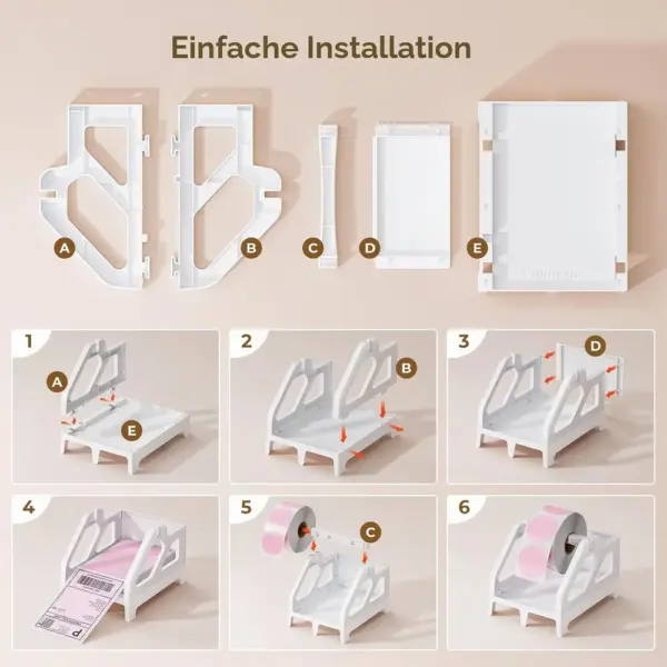 MUNBYN ILH01 - Etikettenhalter für Rollen- und Leporello-Etiketten — 4 MUNBYN ILH01 - Etikettenhalter für Rollen- und Leporello-Etiketten — 4