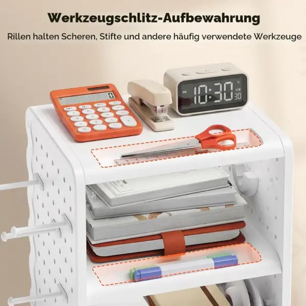 MUNBYN ILH03 - 5-in-1 Etikettenhalter mit Regal und Schublade — 5 MUNBYN ILH03 - 5-in-1 Etikettenhalter mit Regal und Schublade — 5