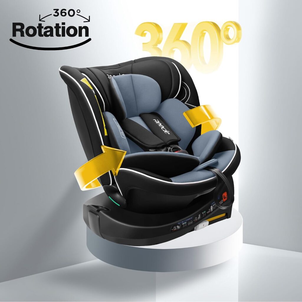 Manufacturer image REECLE C011 Black ISOFIX + Top Tether: 360° rotation