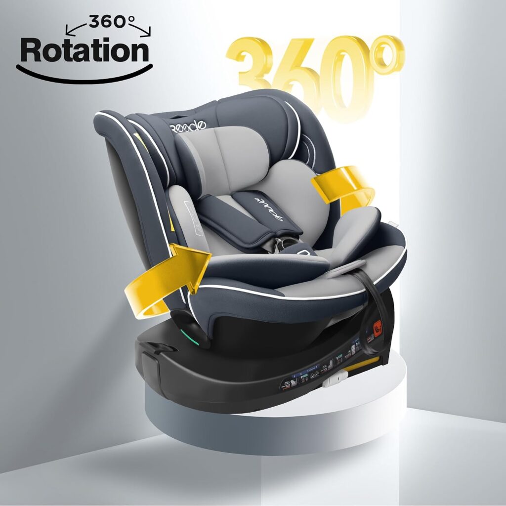 Manufacturer image REECLE C011 Grey ISOFIX + Top Tether: 360° rotation