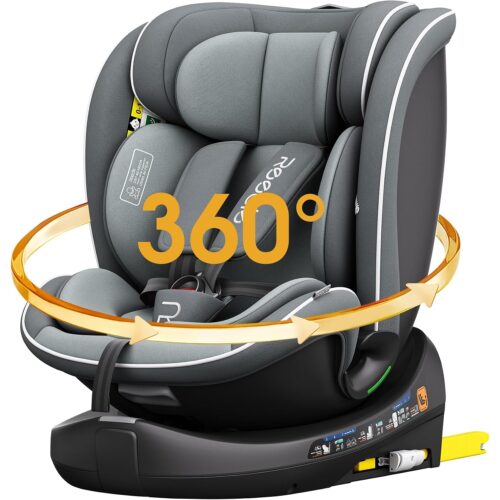 REECLE C011 360 Swivel Car Seat i-Size 40–150 cm – Grey REECLE C011 360 Swivel Car Seat i-Size 40–150 cm – Grey