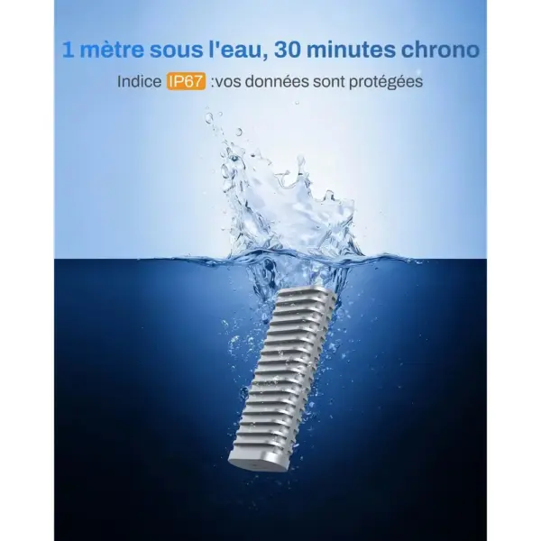 TERRAMASTER D1 SSD - Boîtier SSD M.2 NVMe USB-C 10 Gbit/s étanche IP67, sans disque — 3 TERRAMASTER D1 SSD - Boîtier SSD M.2 NVMe USB-C 10 Gbit/s étanche IP67, sans disque — 3