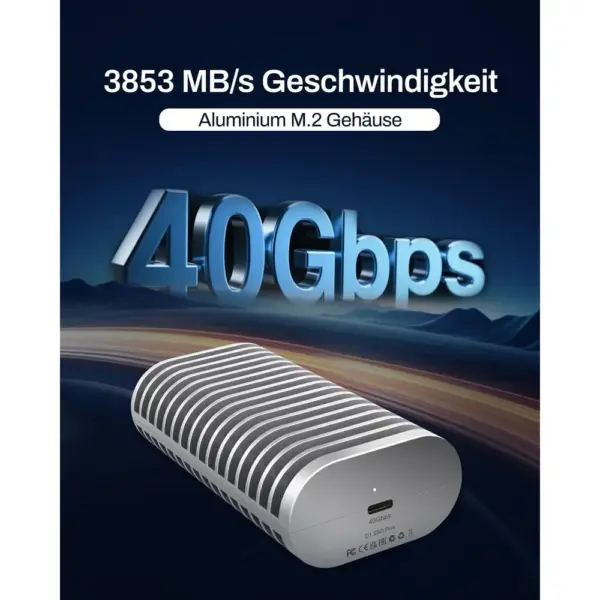TERRAMASTER D1 SSD Plus - NVMe-Gehäuse für M.2-SSD, 40 Gbit/s, Aluminium, ohne SSD — 2 TERRAMASTER D1 SSD Plus - NVMe-Gehäuse für M.2-SSD, 40 Gbit/s, Aluminium, ohne SSD — 2
