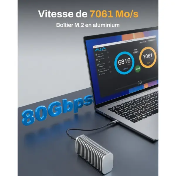 TERRAMASTER D1 SSD Plus - Boîtier SSD M.2 NVMe 40 Gbit/s, compatible USB4 et Thunderbolt, sans disque — 5 TERRAMASTER D1 SSD Plus - Boîtier SSD M.2 NVMe 40 Gbit/s, compatible USB4 et Thunderbolt, sans disque — 5