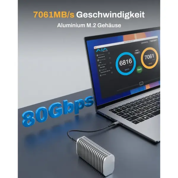 TERRAMASTER D1 SSD Pro - NVMe-Gehäuse für M.2-SSD, 80 Gbit/s, Aluminium, ohne SSD — 5 TERRAMASTER D1 SSD Pro - NVMe-Gehäuse für M.2-SSD, 80 Gbit/s, Aluminium, ohne SSD — 5
