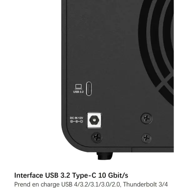 TERRAMASTER D4-320 - Boîtier 4 baies pour disques durs USB-C 10 Gbit/s, sans disque — 3 TERRAMASTER D4-320 - Boîtier 4 baies pour disques durs USB-C 10 Gbit/s, sans disque — 3