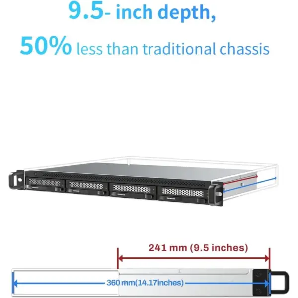 TERRAMASTER D4-320U - 4-bay 1U rackmount hard drive enclosure, USB 3.2 Gen2 10 Gbps (diskless) — 2 TERRAMASTER D4-320U - 4-bay 1U rackmount hard drive enclosure, USB 3.2 Gen2 10 Gbps (diskless) — 2
