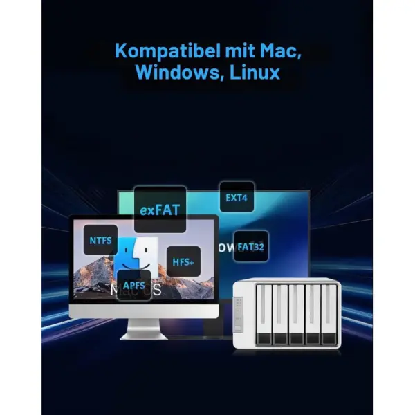 TERRAMASTER D5-310 - RAID-Gehäuse mit 5 Einschüben, Hardware-RAID 5/0/1/10, USB 5 Gbit/s, ohne Festplatten — 5 TERRAMASTER D5-310 - RAID-Gehäuse mit 5 Einschüben, Hardware-RAID 5/0/1/10, USB 5 Gbit/s, ohne Festplatten — 5