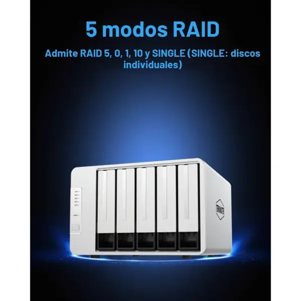 TERRAMASTER D5-310 - Caja RAID de 5 bahías por hardware, USB 3.1 Gen 1 de 5 Gbps (sin discos) — 2 TERRAMASTER D5-310 - Caja RAID de 5 bahías por hardware, USB 3.1 Gen 1 de 5 Gbps (sin discos) — 2