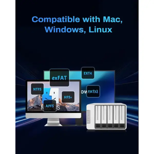 TERRAMASTER D5-310 - Caja RAID de 5 bahías por hardware, USB 3.1 Gen 1 de 5 Gbps (sin discos) — 5 TERRAMASTER D5-310 - Caja RAID de 5 bahías por hardware, USB 3.1 Gen 1 de 5 Gbps (sin discos) — 5