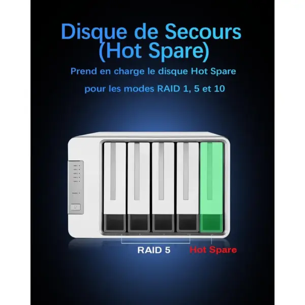 TERRAMASTER D5-310 - Boîtier RAID 5 baies USB-C avec RAID matériel, sans disque — 4 TERRAMASTER D5-310 - Boîtier RAID 5 baies USB-C avec RAID matériel, sans disque — 4