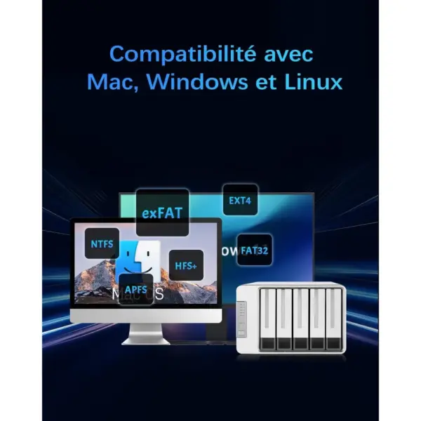 TERRAMASTER D5-310 - Boîtier RAID 5 baies USB-C avec RAID matériel, sans disque — 5 TERRAMASTER D5-310 - Boîtier RAID 5 baies USB-C avec RAID matériel, sans disque — 5