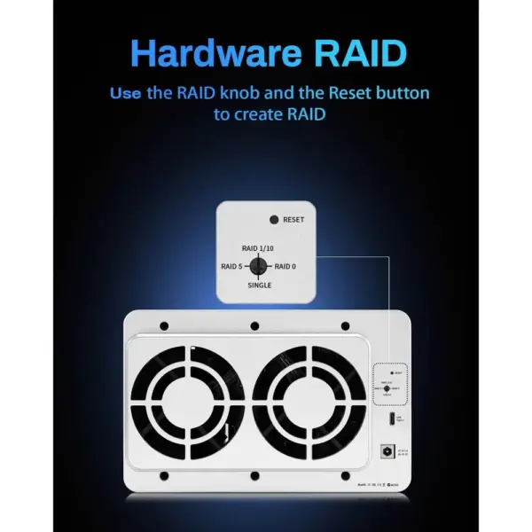 TERRAMASTER D5-310 - Box RAID a 5 alloggiamenti con RAID 5 hardware, senza dischi — 3 TERRAMASTER D5-310 - Box RAID a 5 alloggiamenti con RAID 5 hardware, senza dischi — 3