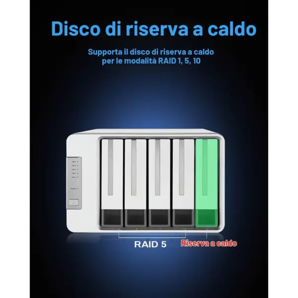 TERRAMASTER D5-310 - Box RAID a 5 alloggiamenti con RAID 5 hardware, senza dischi — 4 TERRAMASTER D5-310 - Box RAID a 5 alloggiamenti con RAID 5 hardware, senza dischi — 4