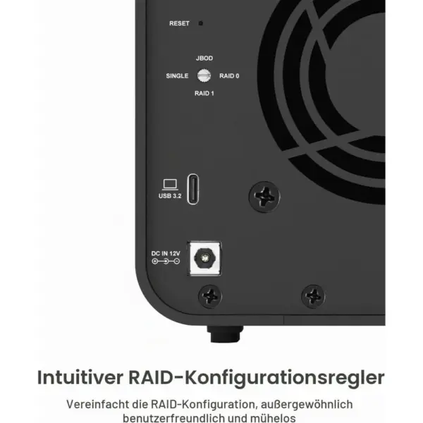 TERRAMASTER D5 Hybrid - Gehäuse für 2 Festplatten und 3 M.2-NVMe-SSDs, USB 3.2 Gen2 10 Gbit/s, ohne Festplatten — 3 TERRAMASTER D5 Hybrid - Gehäuse für 2 Festplatten und 3 M.2-NVMe-SSDs, USB 3.2 Gen2 10 Gbit/s, ohne Festplatten — 3