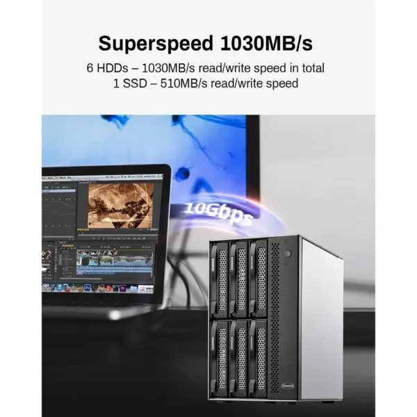 TERRAMASTER D6-320 - Caja para discos duros de 6 bahías USB 3.2 Gen 2 de 10 Gbps (sin discos) — 5 TERRAMASTER D6-320 - Caja para discos duros de 6 bahías USB 3.2 Gen 2 de 10 Gbps (sin discos) — 5