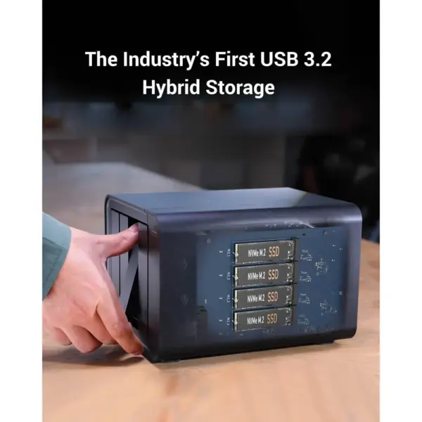 TERRAMASTER D8 Hybrid - 8-bay enclosure for 4 HDD + 4 M.2 NVMe SSD, USB 3.2 Gen2 10 Gbps (diskless) — 4 TERRAMASTER D8 Hybrid - 8-bay enclosure for 4 HDD + 4 M.2 NVMe SSD, USB 3.2 Gen2 10 Gbps (diskless) — 4