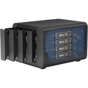 TERRAMASTER D8 Hybrid - Box ibrido per 4 hard disk e 4 SSD NVMe, senza dischi — 1