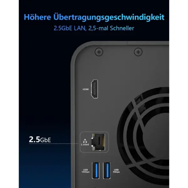TERRAMASTER F2-425 - NAS mit 2 Einschüben, Quad-Core-CPU und 4 GB RAM, ohne Festplatten — 4 TERRAMASTER F2-425 - NAS mit 2 Einschüben, Quad-Core-CPU und 4 GB RAM, ohne Festplatten — 4