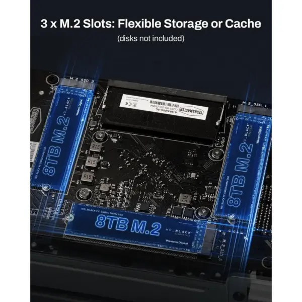 TERRAMASTER F2-425 Plus - 2-bay NAS, Intel N150, 8 GB DDR5, dual 5GbE, 3 x M.2 (diskless) — 3 TERRAMASTER F2-425 Plus - 2-bay NAS, Intel N150, 8 GB DDR5, dual 5GbE, 3 x M.2 (diskless) — 3