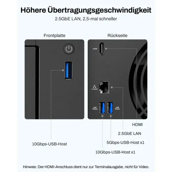 TERRAMASTER F4-425 - NAS mit 4 Einschüben, Quad-Core-CPU und 4 GB RAM, ohne Festplatten — 3 TERRAMASTER F4-425 - NAS mit 4 Einschüben, Quad-Core-CPU und 4 GB RAM, ohne Festplatten — 3
