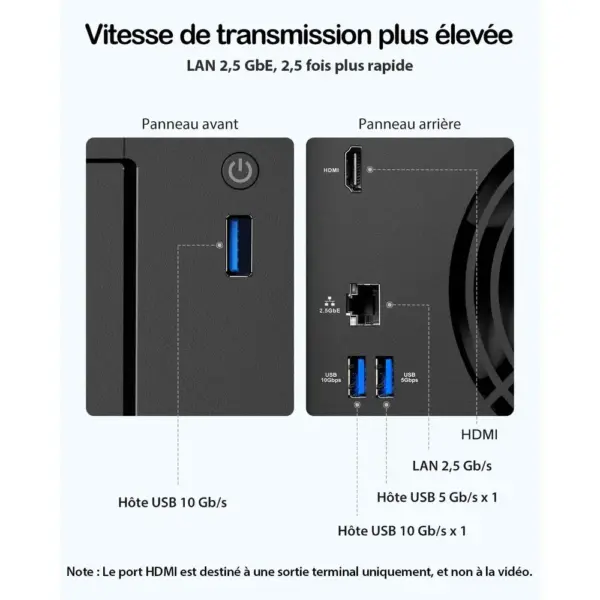 TERRAMASTER F4-425 - NAS 4 baies Intel x86 quadricœur, 4 Go de RAM, 2,5 GbE — 3 TERRAMASTER F4-425 - NAS 4 baies Intel x86 quadricœur, 4 Go de RAM, 2,5 GbE — 3