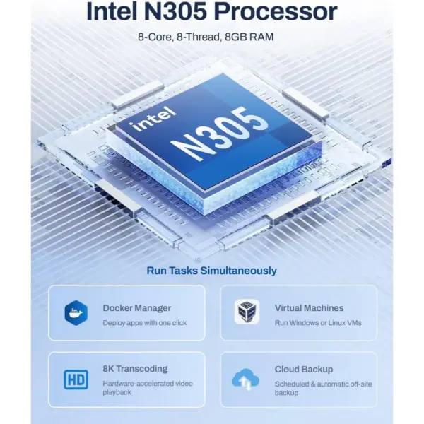 TERRAMASTER F4-425 Pro - NAS de 4 bahías Intel N305, 8 GB y doble 5GbE (sin discos) — 2 TERRAMASTER F4-425 Pro - NAS de 4 bahías Intel N305, 8 GB y doble 5GbE (sin discos) — 2