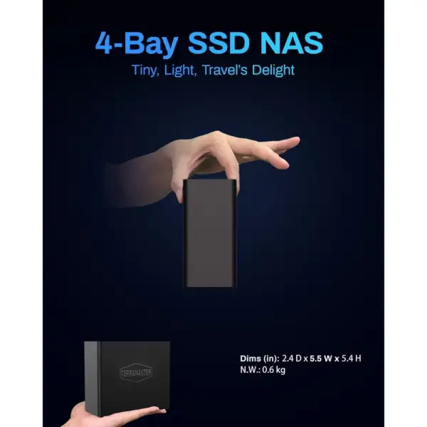 TERRAMASTER F4 SSD - NAS 100 % SSD de 4 ranuras M.2 NVMe, N95, 8 GB DDR5 y 10GbE — 3 TERRAMASTER F4 SSD - NAS 100 % SSD de 4 ranuras M.2 NVMe, N95, 8 GB DDR5 y 10GbE — 3