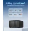 TERRAMASTER F6-424 - NAS mit 6 Einschüben, Intel N95, 8 GB DDR5 und 2 × 2,5 GbE, ohne Festplatten — 2 TERRAMASTER F6-424 - NAS mit 6 Einschüben, Intel N95, 8 GB DDR5 und 2 × 2,5 GbE, ohne Festplatten — 2