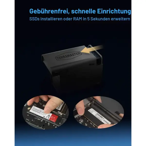 TERRAMASTER F6-424 - NAS mit 6 Einschüben, Intel N95, 8 GB DDR5 und 2 × 2,5 GbE, ohne Festplatten — 5 TERRAMASTER F6-424 - NAS mit 6 Einschüben, Intel N95, 8 GB DDR5 und 2 × 2,5 GbE, ohne Festplatten — 5
