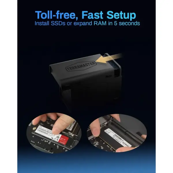 TERRAMASTER F6-424 - NAS a 6 alloggiamenti Intel N95 per le aziende, senza dischi — 5 TERRAMASTER F6-424 - NAS a 6 alloggiamenti Intel N95 per le aziende, senza dischi — 5