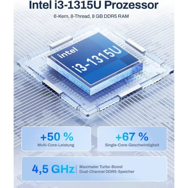 TERRAMASTER F6-425 Pro - NAS mit 6 Einschüben, Core i3-1315U, 8 GB DDR5 und 2 × 10 GbE, ohne Festplatten — 2 TERRAMASTER F6-425 Pro - NAS mit 6 Einschüben, Core i3-1315U, 8 GB DDR5 und 2 × 10 GbE, ohne Festplatten — 2