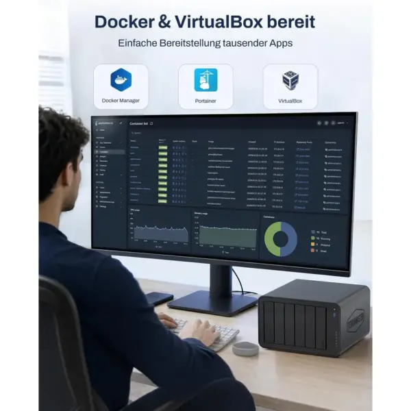 TERRAMASTER F6-425 Pro - NAS mit 6 Einschüben, Core i3-1315U, 8 GB DDR5 und 2 × 10 GbE, ohne Festplatten — 5 TERRAMASTER F6-425 Pro - NAS mit 6 Einschüben, Core i3-1315U, 8 GB DDR5 und 2 × 10 GbE, ohne Festplatten — 5