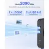 TERRAMASTER F6-425 Pro - NAS de 6 bahías Core i3-1315U, 8 GB DDR5 y doble 10GbE (sin discos) — 4 TERRAMASTER F6-425 Pro - NAS de 6 bahías Core i3-1315U, 8 GB DDR5 y doble 10GbE (sin discos) — 4