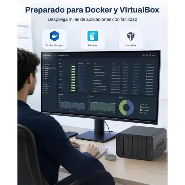 TERRAMASTER F6-425 Pro - NAS de 6 bahías Core i3-1315U, 8 GB DDR5 y doble 10GbE (sin discos) — 5 TERRAMASTER F6-425 Pro - NAS de 6 bahías Core i3-1315U, 8 GB DDR5 y doble 10GbE (sin discos) — 5