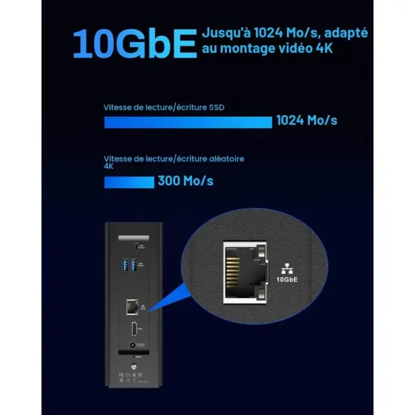 TERRAMASTER F8 SSD - NAS 100 % SSD 8 emplacements M.2 NVMe, Intel N95, 8 Go DDR5, 10 GbE — 4 TERRAMASTER F8 SSD - NAS 100 % SSD 8 emplacements M.2 NVMe, Intel N95, 8 Go DDR5, 10 GbE — 4