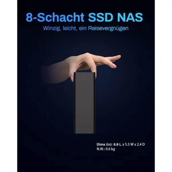 TERRAMASTER F8 SSD Plus - SSD-NAS mit 8 M.2-NVMe-Steckplätzen, Core i3-N305, 16 GB DDR5 und 10 GbE, ohne SSD — 3 TERRAMASTER F8 SSD Plus - SSD-NAS mit 8 M.2-NVMe-Steckplätzen, Core i3-N305, 16 GB DDR5 und 10 GbE, ohne SSD — 3
