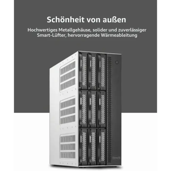 TERRAMASTER T9-450 - NAS mit 9 Einschüben, Atom C3558R, 8 GB DDR4 und 2 × SFP+ 10GbE, ohne Festplatten — 2 TERRAMASTER T9-450 - NAS mit 9 Einschüben, Atom C3558R, 8 GB DDR4 und 2 × SFP+ 10GbE, ohne Festplatten — 2
